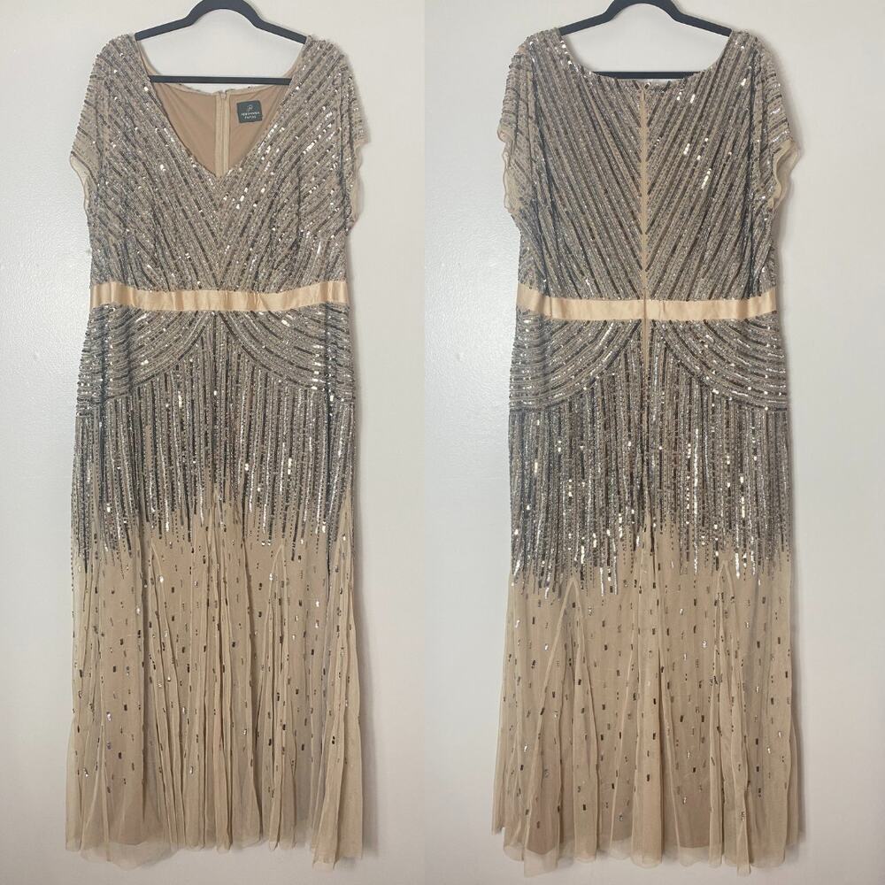ADRIANNA PAPELL DRESS GOWN MOTHER OF THE BRIDE EVENING FORMAL WEDDING GUEST